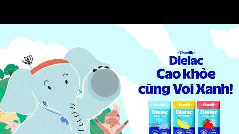 Vinamilk Dielac Grow Plus | Vận động cao khoẻ cùng Voi Xanh Dielac | Vinamilk