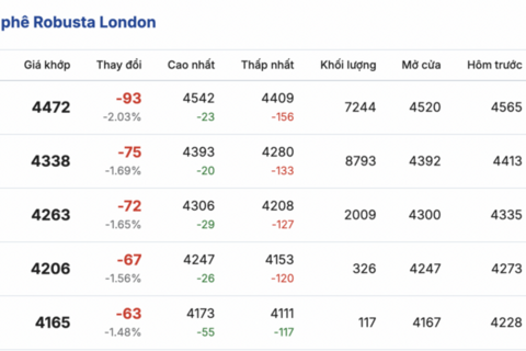 Giá cà phê hôm nay 2/12/2025: Đảo chiều giảm mạnh
