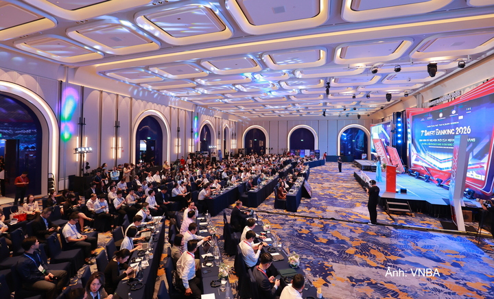 Toàn cảnh Hội thảo và Triển lãm Smart Banking 2026 lần thứ 7.