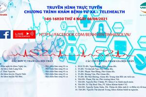 Chương trình Telehealth của Bệnh viện Tim Hà Nội 14h00 - 16h30, ngày 04/8/2021 (Thứ 4)