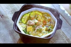 Lẩu tự sôi Omachi bắp bò riêu cua