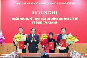 Bổ nhiệm 3 Phó trưởng Ban Chính sách, Chiến lược Trung ương
