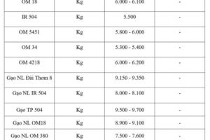 Giá lúa gạo hôm nay ngày 9/3/2026: Gạo Thơm dẻo neo giá cao