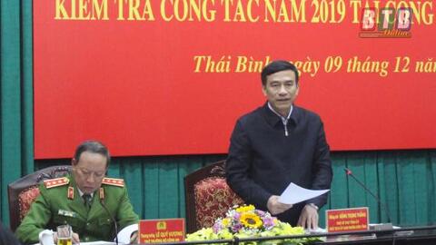 Đoàn kiểm tra của Bộ Công an làm việc tại Thái Bình