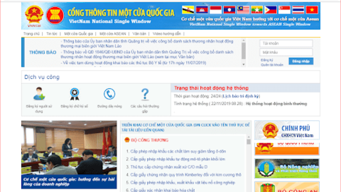 970.894 C/O mẫu D điện tử được gửi sang các nước ASEAN