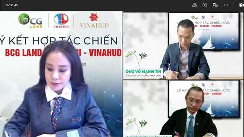 BCG Land, Tracodi và Vinahud ký kết thỏa thuận hợp tác chiến lược