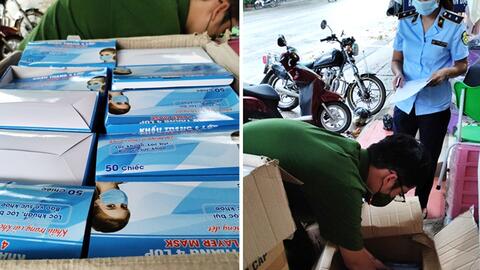 Thu giữ trên 13.000 khẩu trang y tế không rõ nguồn gốc được rao bán trên mạng