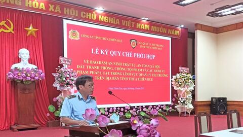 Thừa Thiên Huế: Quản lý thị trường - Công an ký kết quy chế phối hợp