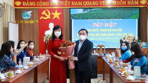 Gặp mặt đoàn đại biểu Nghệ An tham dự Đại hội đại biểu Phụ nữ toàn quốc