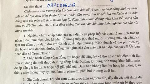 Cách làm hay ở Yên Thành để tránh bảo kê máy gặt