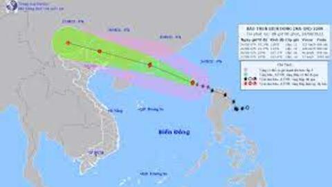 Tiến vào Biển Đông, bão số 3 giật cấp 14
