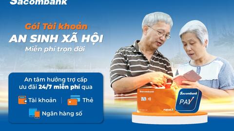 Sacombank triển khai gói tài khoản an sinh xã hội miễn phí