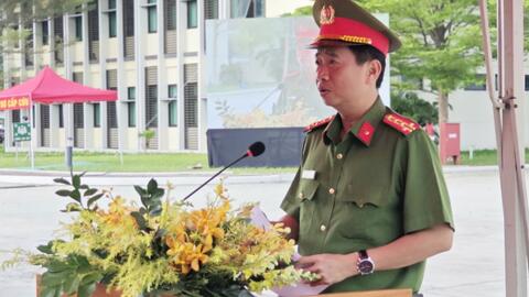 Diễn tập phương án ứng phó sự cố môi trường do cháy, nổ