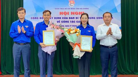 Tỉnh đoàn Hải Dương có tân lãnh đạo
