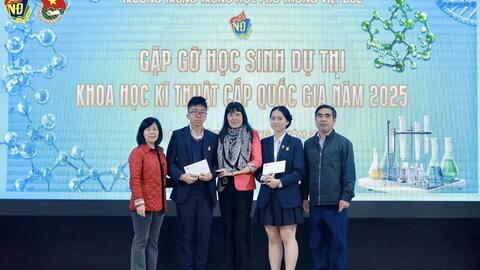 Học sinh THPT Việt Đức được chọn thi khoa học kỹ thuật quốc tế