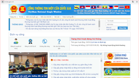 970.894 C/O mẫu D điện tử được gửi sang các nước ASEAN