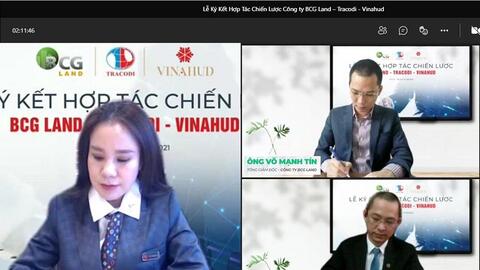 BCG Land, Tracodi và Vinahud ký kết thỏa thuận hợp tác chiến lược