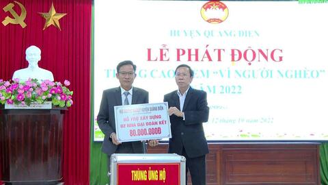 Ngày đầu phát động “Tháng cao điểm vì người nghèo” Quảng Điền tiếp nhận 260 triệu đồng
