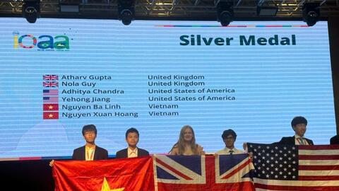5 học sinh Hà Nội đều đoạt huy chương Olympic IOAA năm 2024