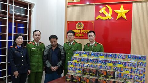 Nghệ An: Khởi tố 3 vụ, 4 đối tượng, thu giữ gần 350kg pháo nổ