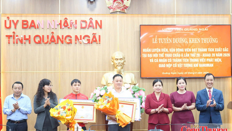 Quảng Ngãi: Tặng Bằng khen cho 3 cá nhân có thành tích nổi bật