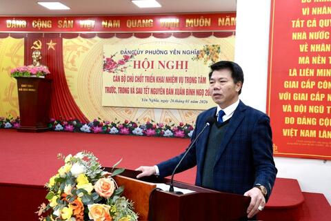 Phường Yên Nghĩa triển khai nhiệm vụ trọng tâm dịp Tết Nguyên đán 2026