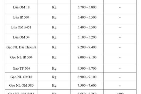 Giá lúa gạo hôm nay ngày 7/4: Gạo nguyên liệu xuất khẩu tiếp đà tăng