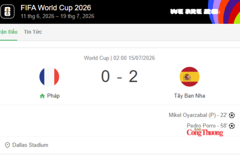 Tây Ban Nha thắng Pháp 2-0, lần thứ hai tiến vào chung kết World Cup