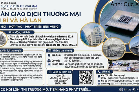 Cục Xúc tiến thương mại tổ chức đoàn giao dịch thương mại tại Bỉ và Hà Lan