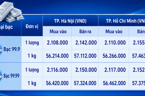 Giá bạc hôm nay 12/8/2026: Đảo chiều tăng
