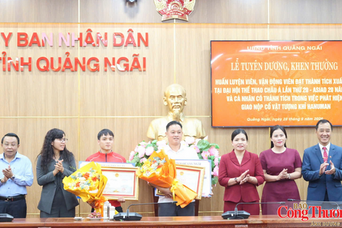 Quảng Ngãi: Tặng Bằng khen cho 3 cá nhân có thành tích nổi bật