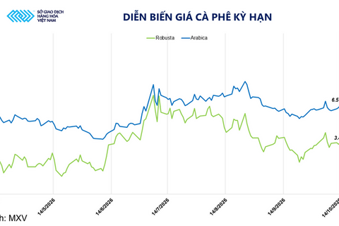 Giá cà phê tăng phiên thứ ba liên tiếp, bạc chạm đáy 10 tuần 