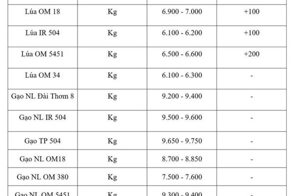 Giá lúa gạo hôm nay ngày 5/8/2026: Lúa tươi đồng loạt tăng nhẹ