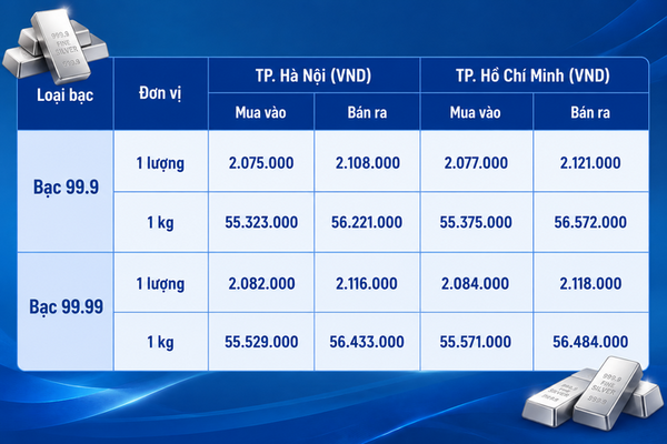 Giá bạc hôm nay 11/8/2026: Bạc chịu nhiều sức ép