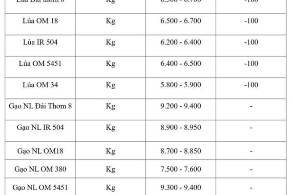 Giá lúa gạo hôm nay ngày 3/9/2026: Lúa tươi đồng loạt giảm