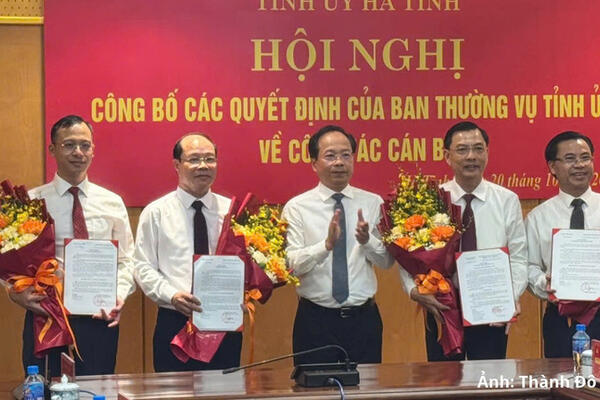 Hà Tĩnh điều động, luân chuyển, bổ nhiệm nhiều cán bộ