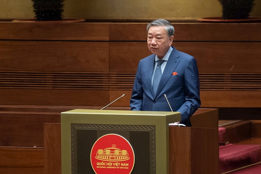 Bộ trưởng Bộ Công an Tô Lâm phát biểu giải trình làm rõ một số vấn đề đại biểu Quốc hội quan tâm