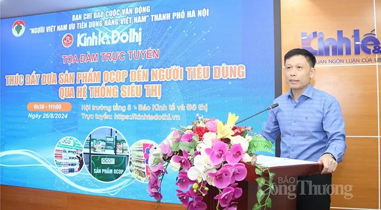 PGS.TS Nguyễn Thành Lợi - Tổng Biên tập Báo Kinh tế & Đô thị phát biểu khai mạc Tọa đàm