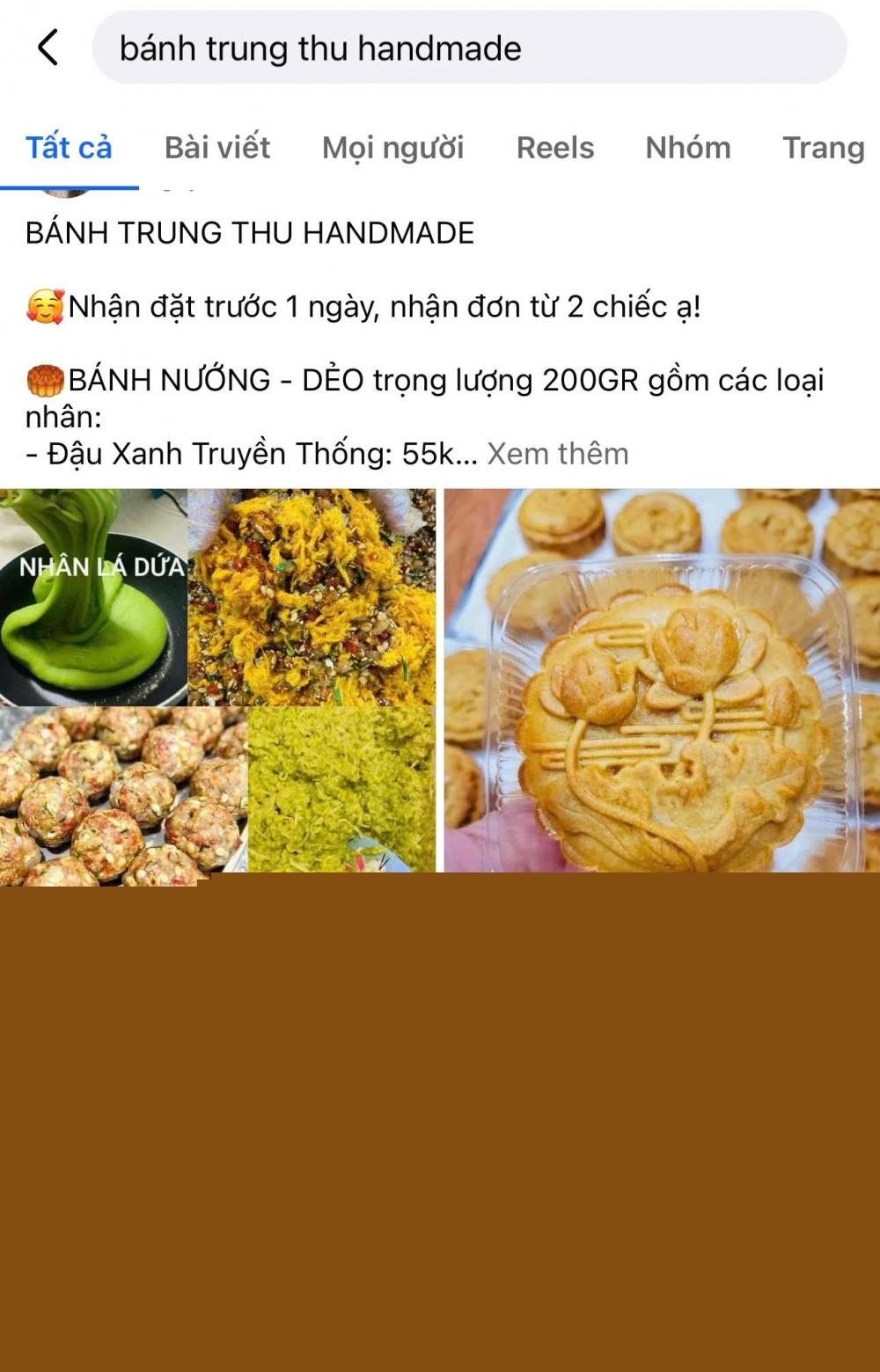 Bánh trung thu handmade được quảng cáo trên các nền tảng mảng xã hội