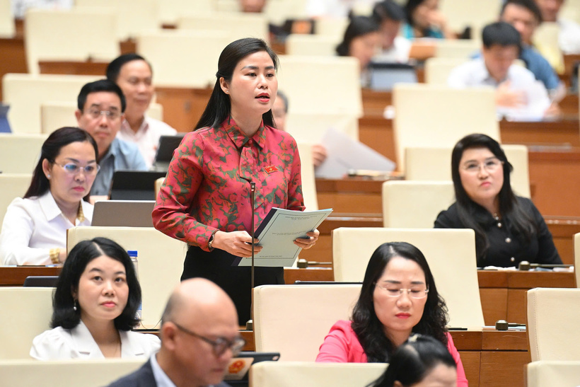 Đại biểu Đặng Thị Bảo Trinh - Đoàn Đại biểu Quốc hội tỉnh Quảng Nam. Ảnh: VPQH