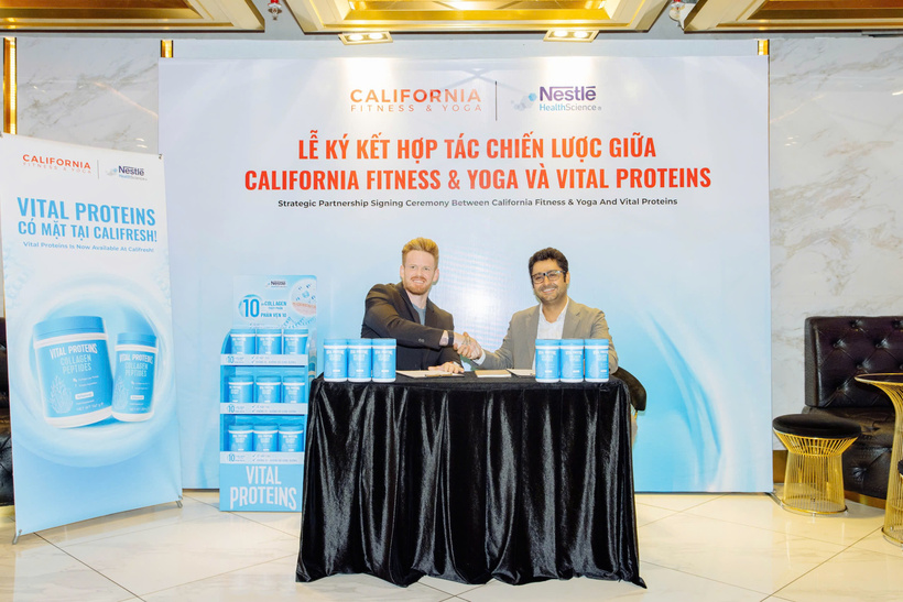 Đại diện thương hiệu collagen Vital Proteins và hệ thống California Fitness & Yoga tại Việt Nam ký thỏa thuận hợp tác chiến lược