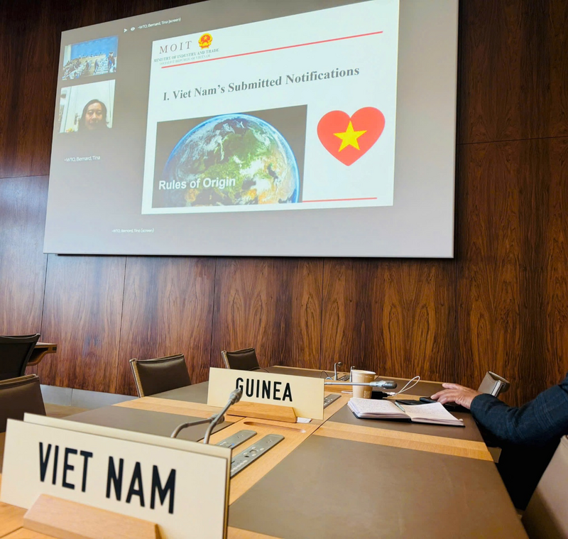 Phần trình bày của Đoàn Việt Nam về nghĩa vụ thông báo theo cam kết WTO