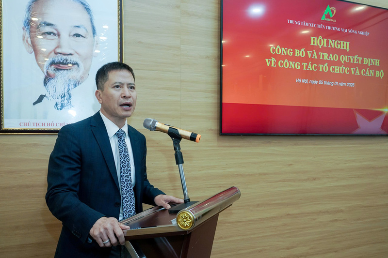 Ông Nguyễn Minh Tiến - Giám đốc AGRITRADE phát biểu tại sự kiện. Ảnh: Bảo Thắng