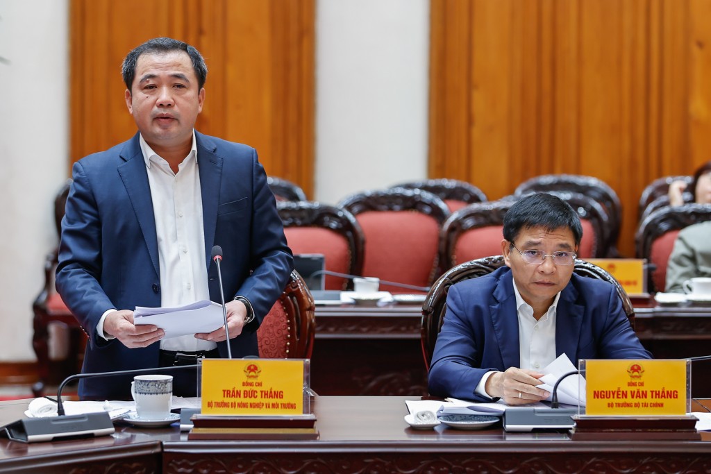 Bộ trưởng Bộ Nông nghiệp và Môi trường Trần Đức Thắng phát biểu - Ảnh: VGP/Nhật Bắc Bộ trưởng Bộ Nông nghiệp và Môi trường Trần Đức Thắng phát biểu - Ảnh: VGP/Nhật Bắc