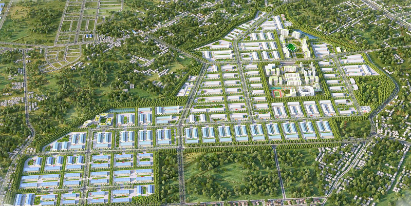 Phối cảnh khu công nghiệp Long Đức 3