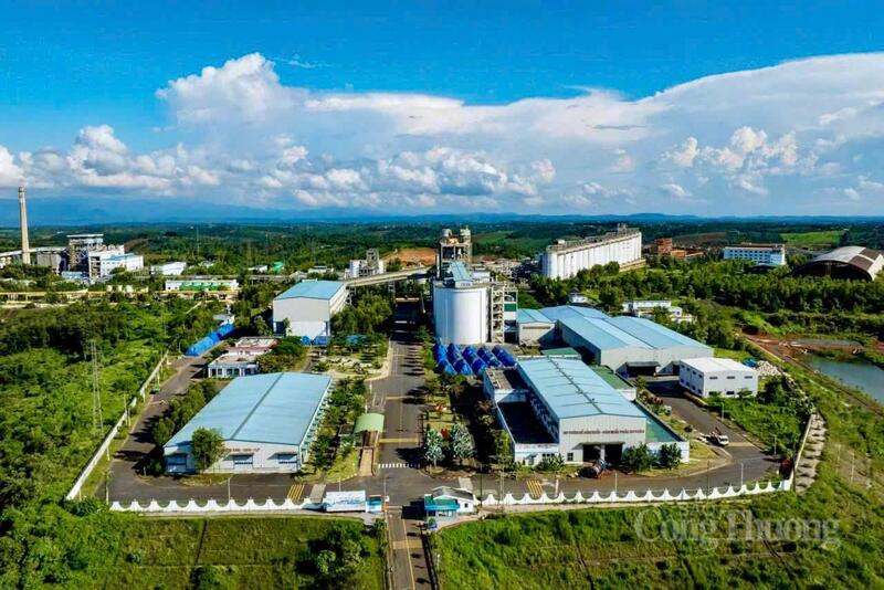 Nhà máy Alumin Nhân Cơ nhìn từ trên cao. Ảnh: Minh An