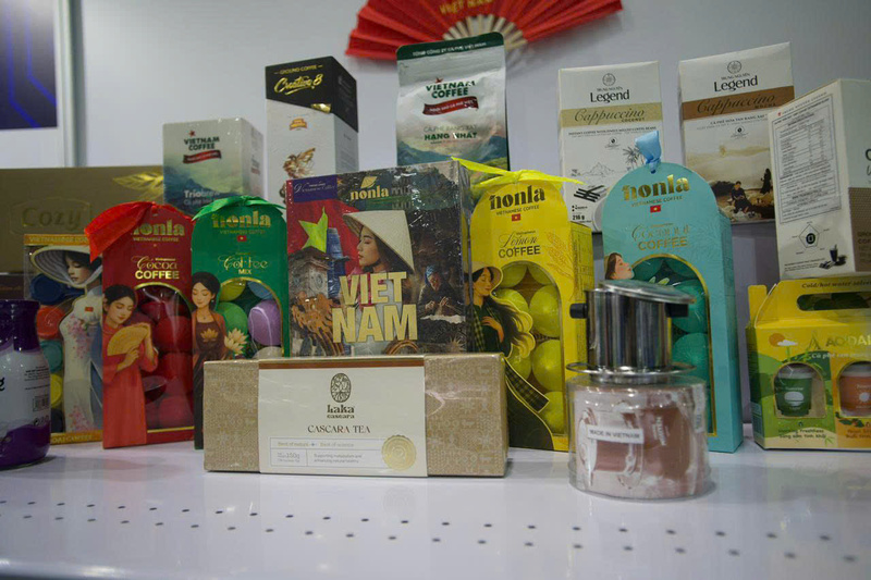 Một số sản phẩm Việt Nam được trưng bày và giới thiệu tại gian hàng hội chợ Circlepack 2026.