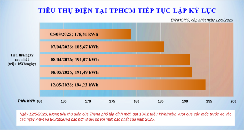 Nắng nóng kéo dài, tiêu thụ điện TP. Hồ Chí Minh liên tiếp lập đỉnh - 2