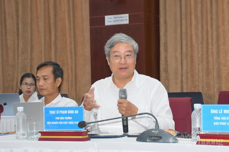 Ông Phạm Bình An - Phó Viện trưởng Viện Nghiên cứu Phát triển TP. Hồ Chí Minh. Ảnh: Thanh Minh.