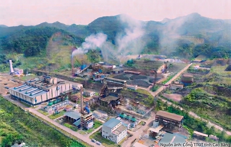 Khu Liên hợp gang thép Cao Bằng (phường Tân Giang, tỉnh Cao Bằng).